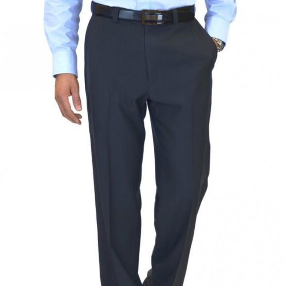 NWT: Haggar Mens Premium No Iron Khaki, Navy,, 36 x34 - Picture 1 of 1